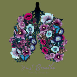 Just Breathe Spring Bouquet - Womens Tee Design